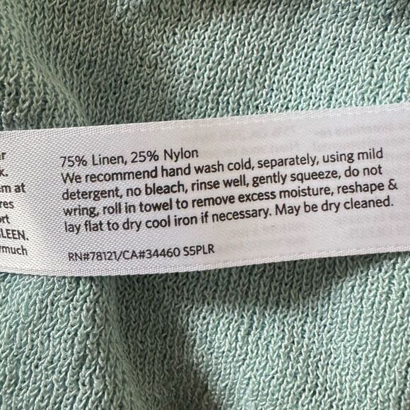 Eileen Fisher Light Blue Open Front Linen Cardigan Size Small - Picture 4 of 4